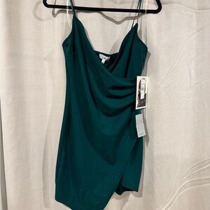 Love Nickie Lew Elegant Green Draped Women's Dress, NWT